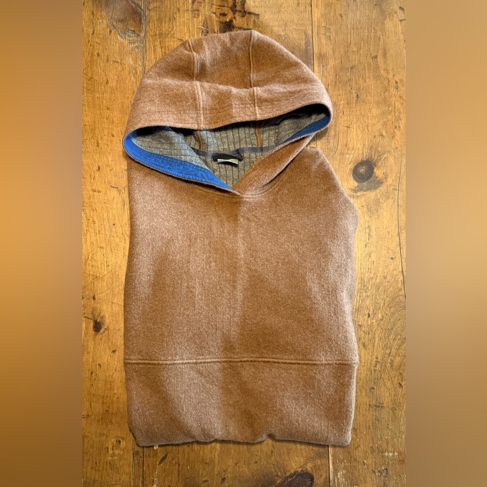 Patagonia - Mens recycled wool- blend pullover pocket hoodie - Brown